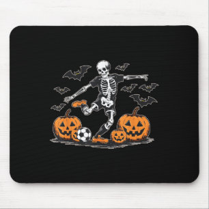 Alfombrilla De Ratón Funny Skeleton Soccer Men Niños Coste Halloween