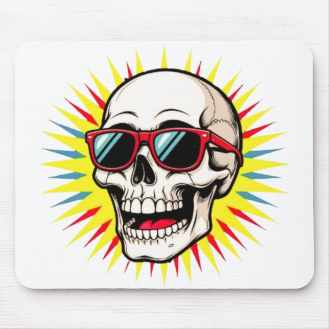 Alfombrilla De Ratón **Funny Skull With Sunglasses – Cartoon Laughing S (Frente)