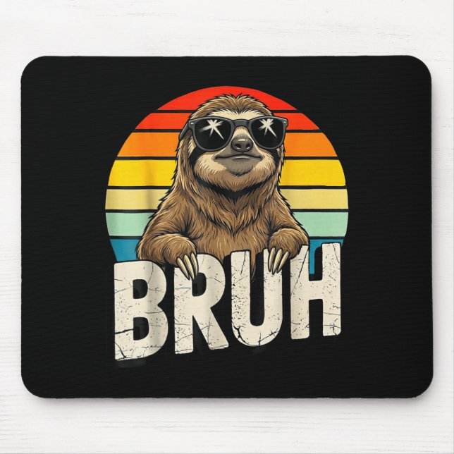 Alfombrilla De Ratón Funny Sloth Graphic Meme Lover Bruh Sloth Lovers  (Frente)