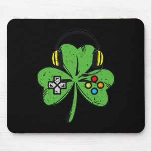 Alfombrilla De Ratón Funny St Patricks Day Gamer Shamrock Video Game Co