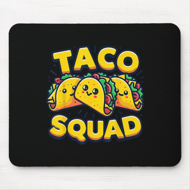 Alfombrilla De Ratón Funny Taco Squad cuece comida mexicana (Frente)