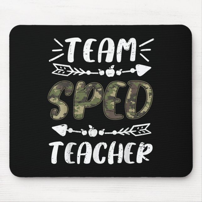Alfombrilla De Ratón Funny Team Sped Teacher Camo Teacher Student Back  (Frente)