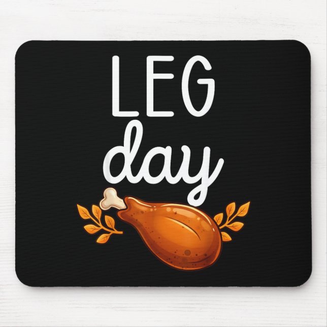Alfombrilla De Ratón Funny Thanksgiving Leg Day Family Matching Turkey  (Frente)