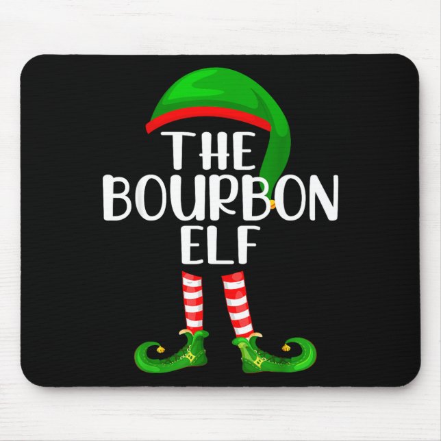 Alfombrilla De Ratón Funny The Bourbon Elf Matching Family Christmas  (Frente)