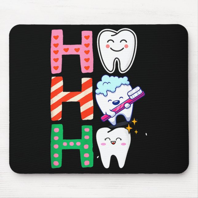 Alfombrilla De Ratón Funny Tooth Christmas Dentist Xmas Dental Istant H (Frente)