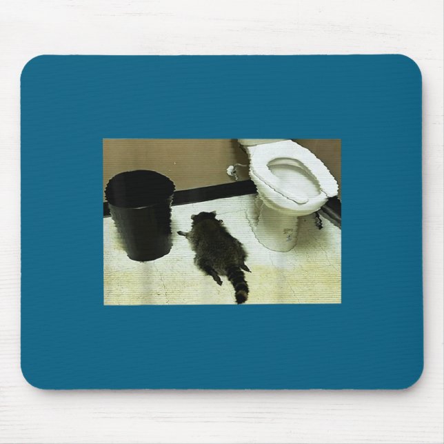 Alfombrilla De Ratón Funny Trashed Panda Drunk Racoon  (Frente)