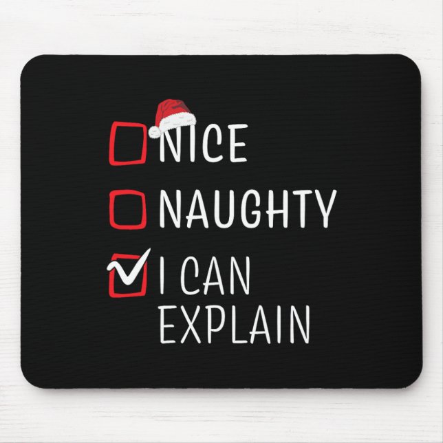 Alfombrilla De Ratón Funny traviesa Navidades de Niza Familia Pajama Ho (Frente)