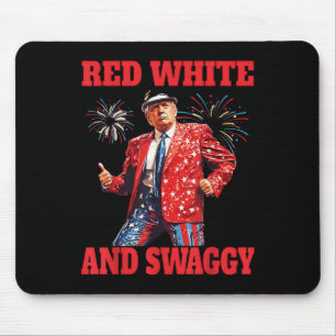 Alfombrilla De Ratón Funny Trump Blanco Rojo Y Trump Dance 4O
