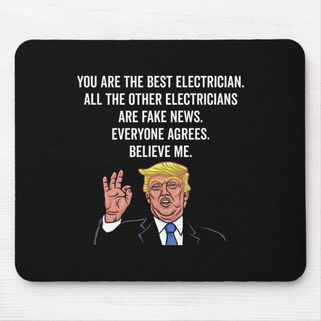 Alfombrilla De Ratón Funny Trump Electrician Lineman (Frente)