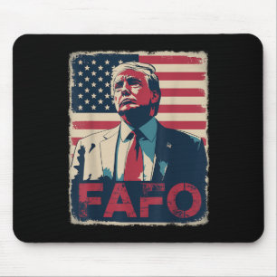 Alfombrilla De Ratón Funny Trump Fafo de por ahí descubre la bandera de