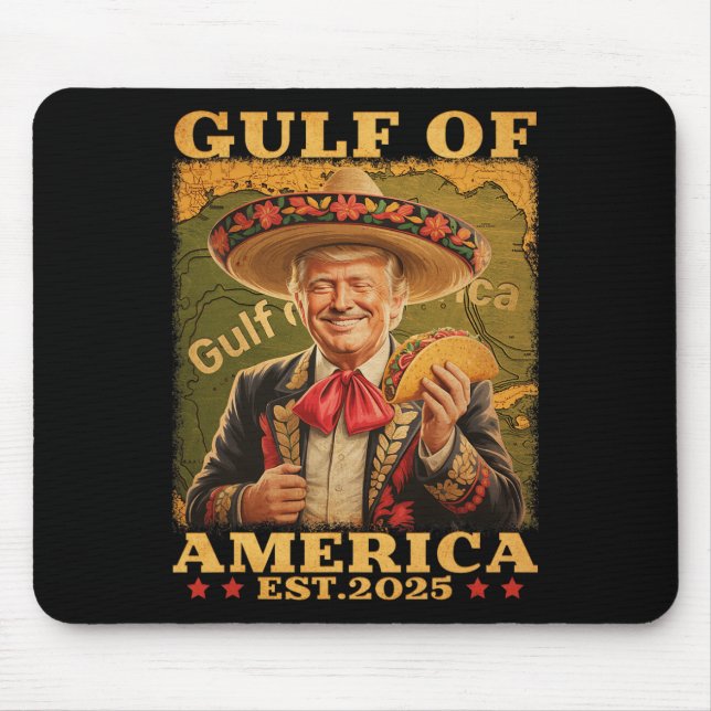 Alfombrilla De Ratón Funny Trump Golfo De Estados Unidos 2025 Trump Mer (Frente)