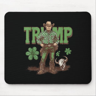 Alfombrilla De Ratón Funny Trump St Pattys, un niño de la raza occident