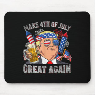 Alfombrilla De Ratón Funny Trump Vuelve A Hacer El 4 De Julio Grande Ho