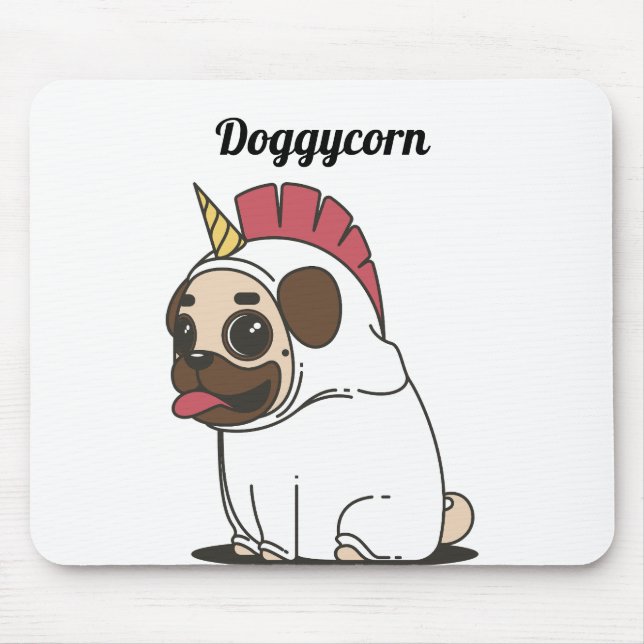 Alfombrilla De Ratón Funny Unicorn - Doggycorn (Frente)