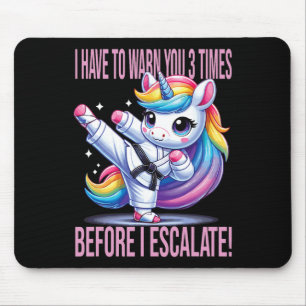 Alfombrilla De Ratón Funny Unicornio Karate De Artes Marciales Para Chi