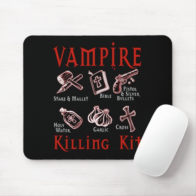 Alfombrilla De Ratón Funny Vampire Killing Kit (Con ratón)