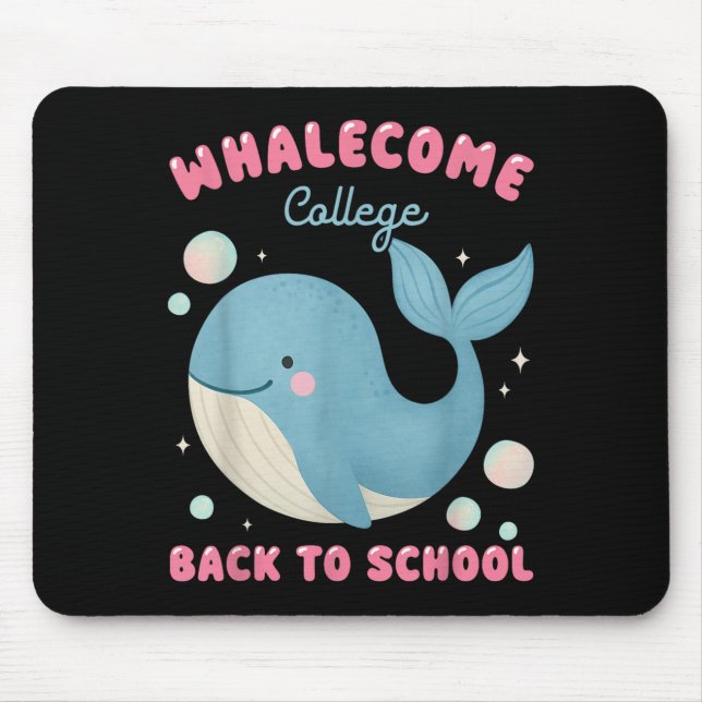 Alfombrilla De Ratón Funny Whalecom Regresa A La Escuela Universitaria  (Frente)