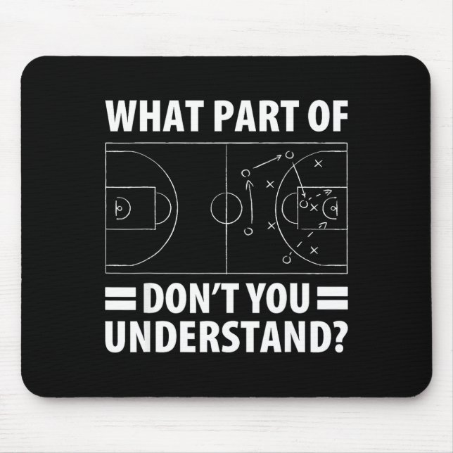 Alfombrilla De Ratón Funny What Part Of Basketball Don't You Understand (Frente)