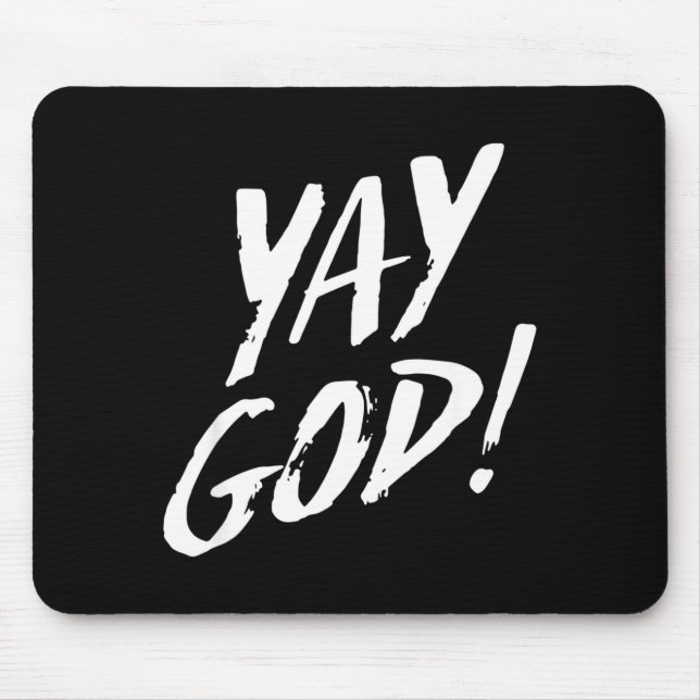 Alfombrilla De Ratón Funny Yay God Graphic Jesus Christian Religion Gif (Frente)