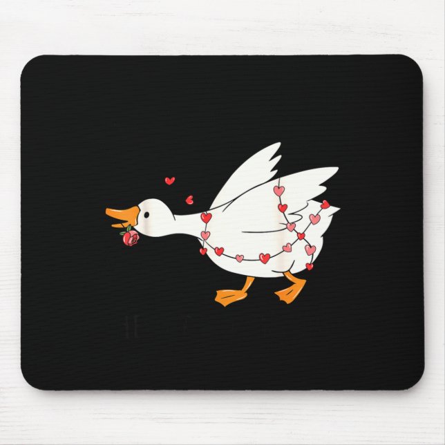 Alfombrilla De Ratón Funny You Make My Heart Go Honk Goose Heart Valent (Frente)