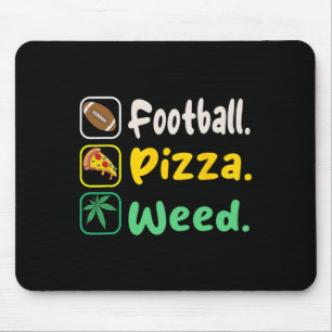 Alfombrilla De Ratón Funy Tee Football Pizza Weed Para Los Amantes De H