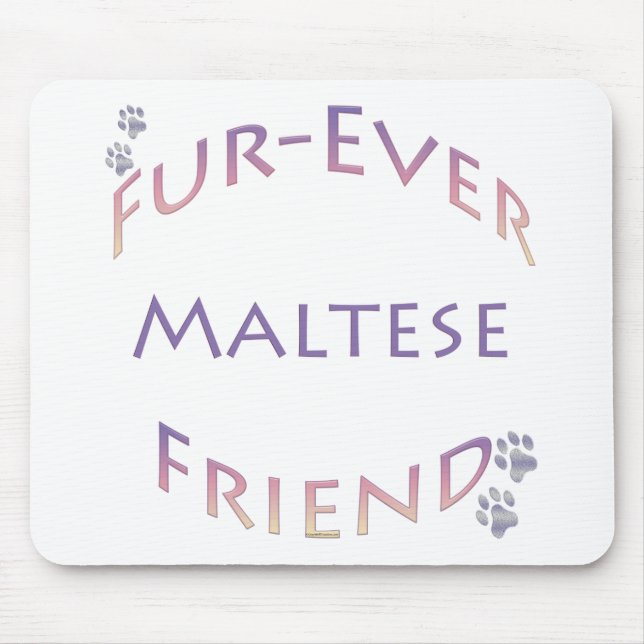 Alfombrilla De Ratón Furever maltés (Frente)