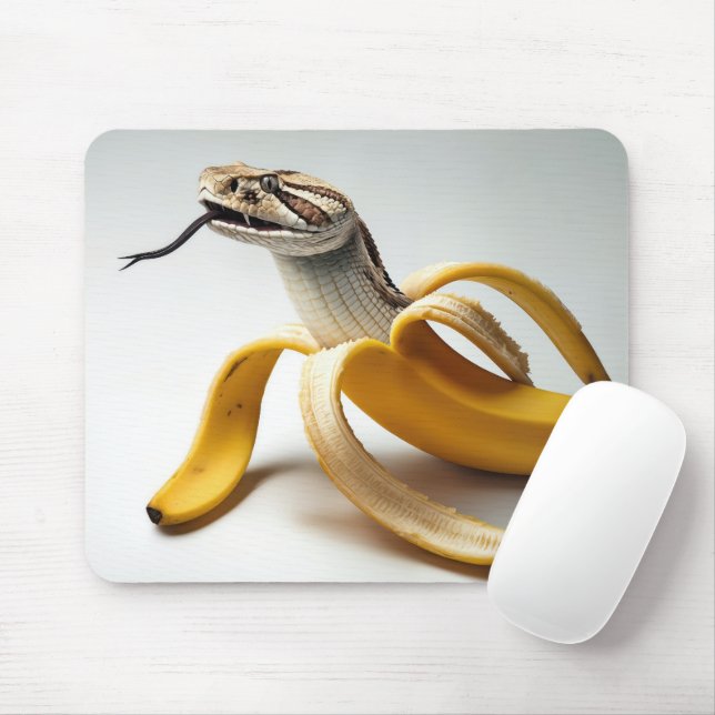 Alfombrilla De Ratón Fusión de serpientes y bananas (Con ratón)
