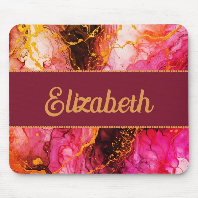 Alfombrilla De Ratón Fusión de tinta vibrante (Frente)