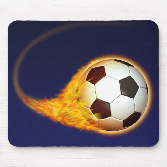 Alfombrilla De Ratón Fútbol ardiente del fútbol (Frente)
