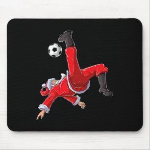 Alfombrilla De Ratón Fútbol de Navidad Santa Divertido Patada de Bicicl