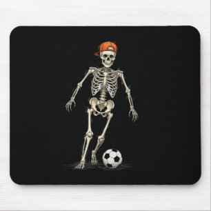 Alfombrilla De Ratón Fútbol Esqueleto Halloween Divertido Espeluznante