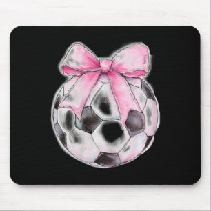 Alfombrilla De Ratón Fútbol Ll Rosa Coqueta Lazo Cinta Delicada Niñas A