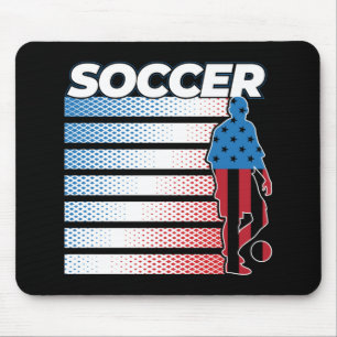 Alfombrilla De Ratón Fútbol Masculino Rojo Blanco Azul