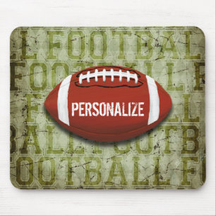 Alfombrilla De Ratón Fútbol personalizado con estilo grunge verde