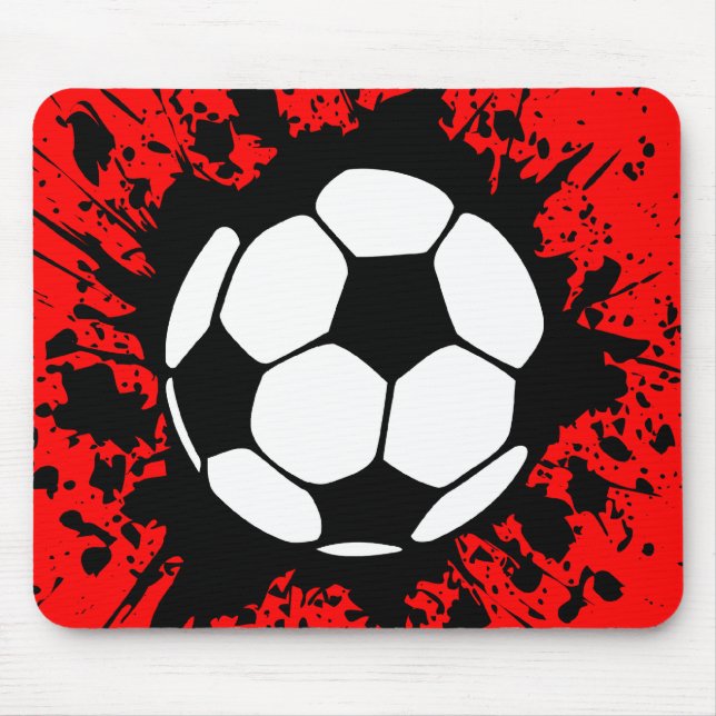 Alfombrilla De Ratón fútbol salpicado (Frente)