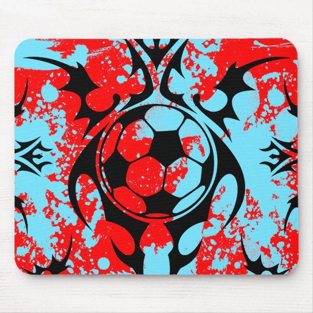 Alfombrilla De Ratón fútbol tribal. (Frente)