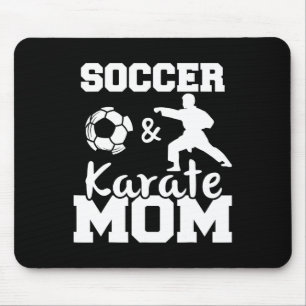 Alfombrilla De Ratón Fútbol Y Karate Mom Funny Soccer Player Karate F