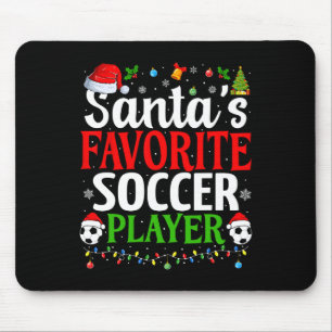 Alfombrilla De Ratón Futbolista favorito de Santa María Navidad