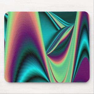 Alfombrilla De Ratón futurista, abstracto arcoiris