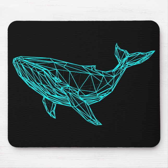 Alfombrilla De Ratón Futuristic Geometric Whale Mouse Pad (Frente)