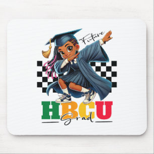 Alfombrilla De Ratón Futuro Hbcu Graduado Niños Negra Niña Afro Histori