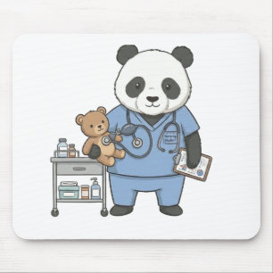 Alfombrilla De Ratón Futuro Panda Enfermero: Adorable Estudiante de Med