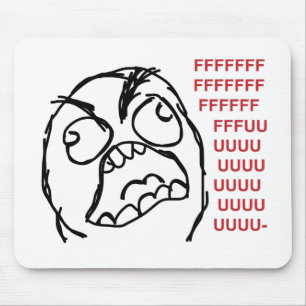 Alfombrilla De Ratón Fuuuu del fuuu del individuo de la rabia