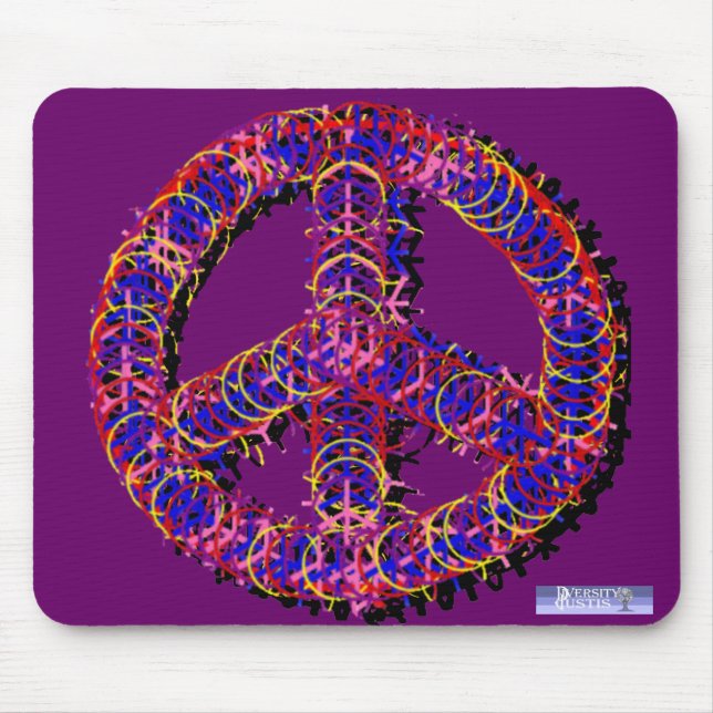 Alfombrilla De Ratón Fuzzy Peace Mousepad (Frente)