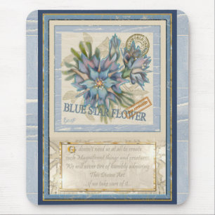 Alfombrilla De Ratón G Creación Oficina Flor azul
