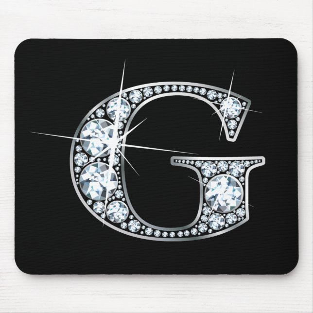 Alfombrilla De Ratón "G" Diamond Bling Mousepad (Frente)