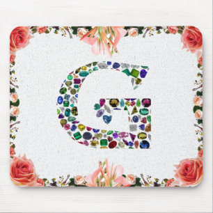 Alfombrilla De Ratón G Diseño inicial de Gemstone
