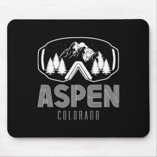 Alfombrilla De Ratón Gafas de esquí y snowboard Aspen Colorado Montaña 