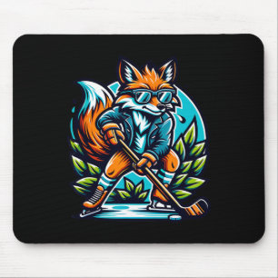 Alfombrilla De Ratón Gafas de estilo genial de hockey sobre hielo Fox