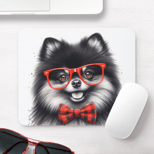 Alfombrilla De Ratón Gafas de nervio rojo pomeraniano